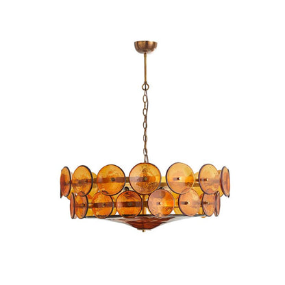 Solaris Disc Glass Chandelier