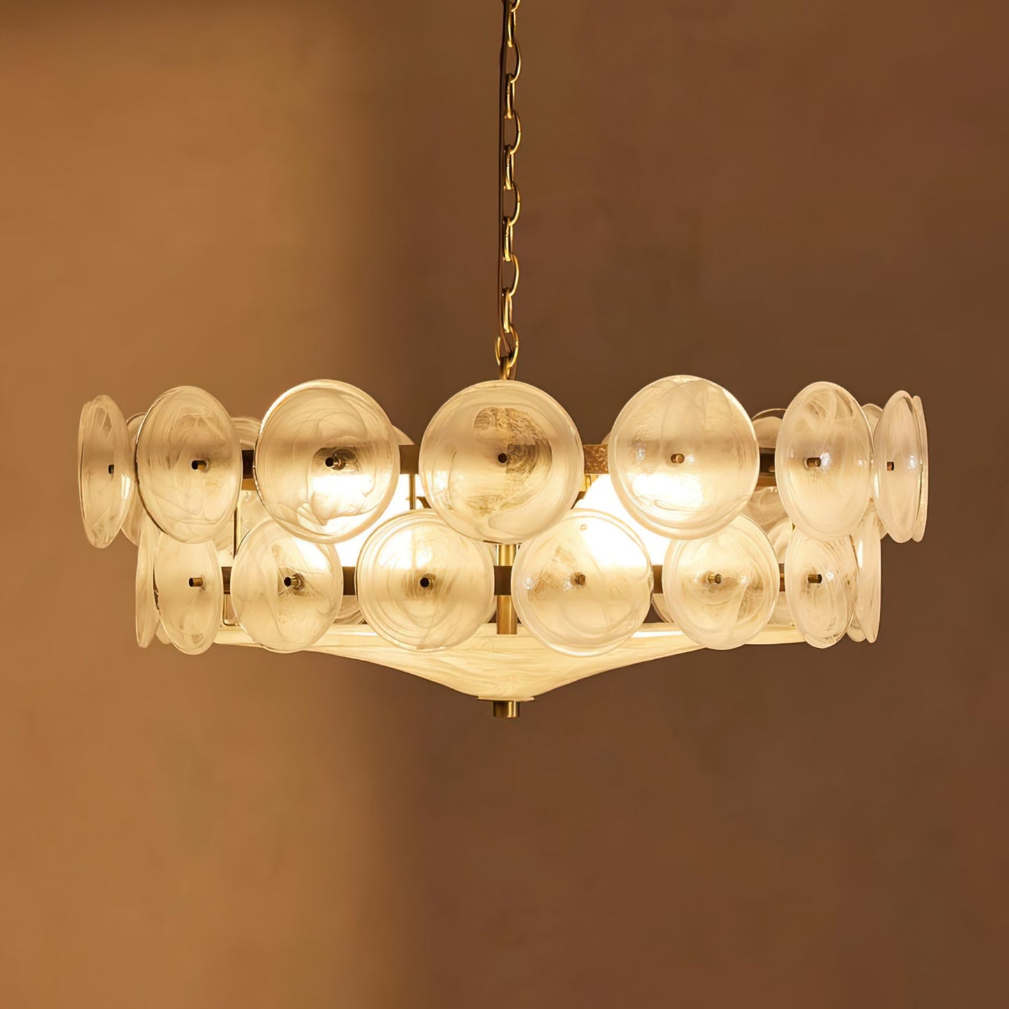 Solaris Disc Glass Chandelier
