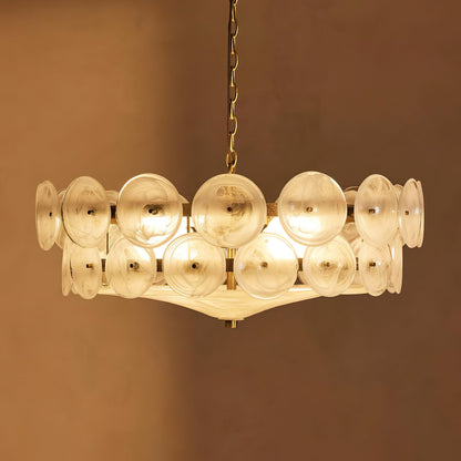Solaris Disc Glass Chandelier