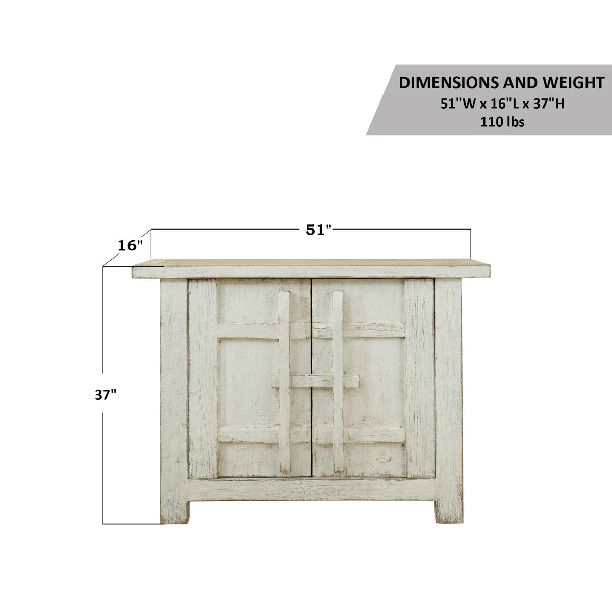 Solid Wood Accent Cabinet
