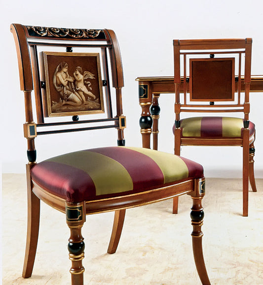 Solid Wood Arm Chair in Brown