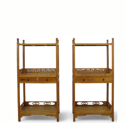 Solid Wood Bookcase (Set of 2)