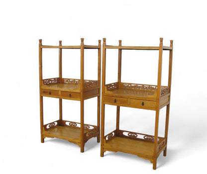 Solid Wood Bookcase (Set of 2)