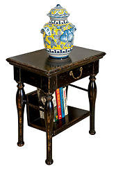 Solid Wood End Table with Storage