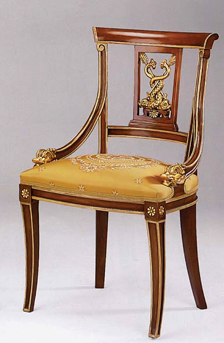 Solid Wood Side Chair in Brown