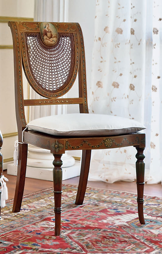 Solid Wood Side Chair in Brown