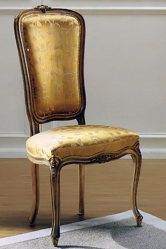 Solid Wood Side Chair in Gold