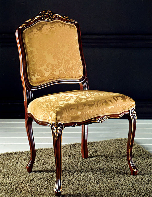Solid Wood Side Chair in Gold