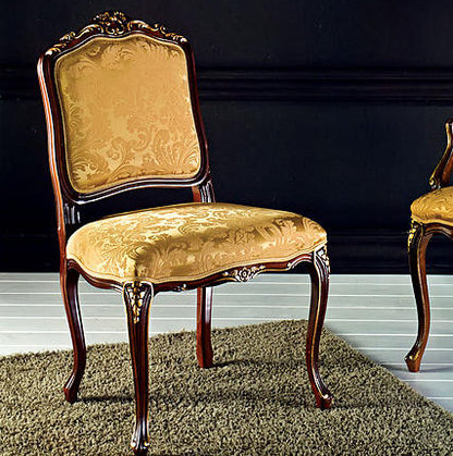 Solid Wood Side Chair in Gold