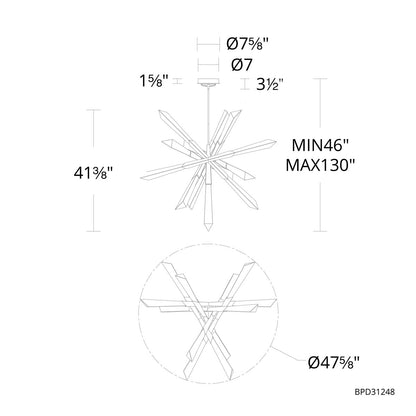 Solitude 12 Light Crystal LED Chandelier