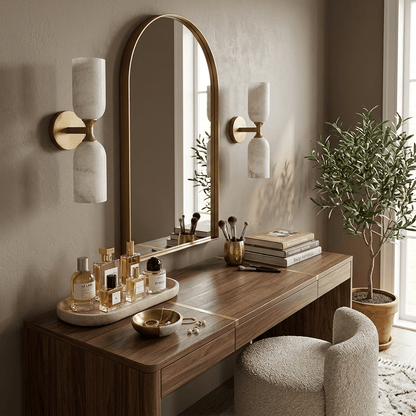 Solmira Twin Alabaster Wall Sconce