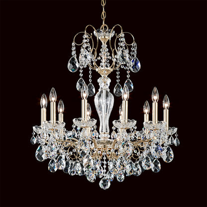 Sonatina 10 Light 25.5in x 29.5in Chandelier in French Gold with Clear Heritage Handcut Crystals