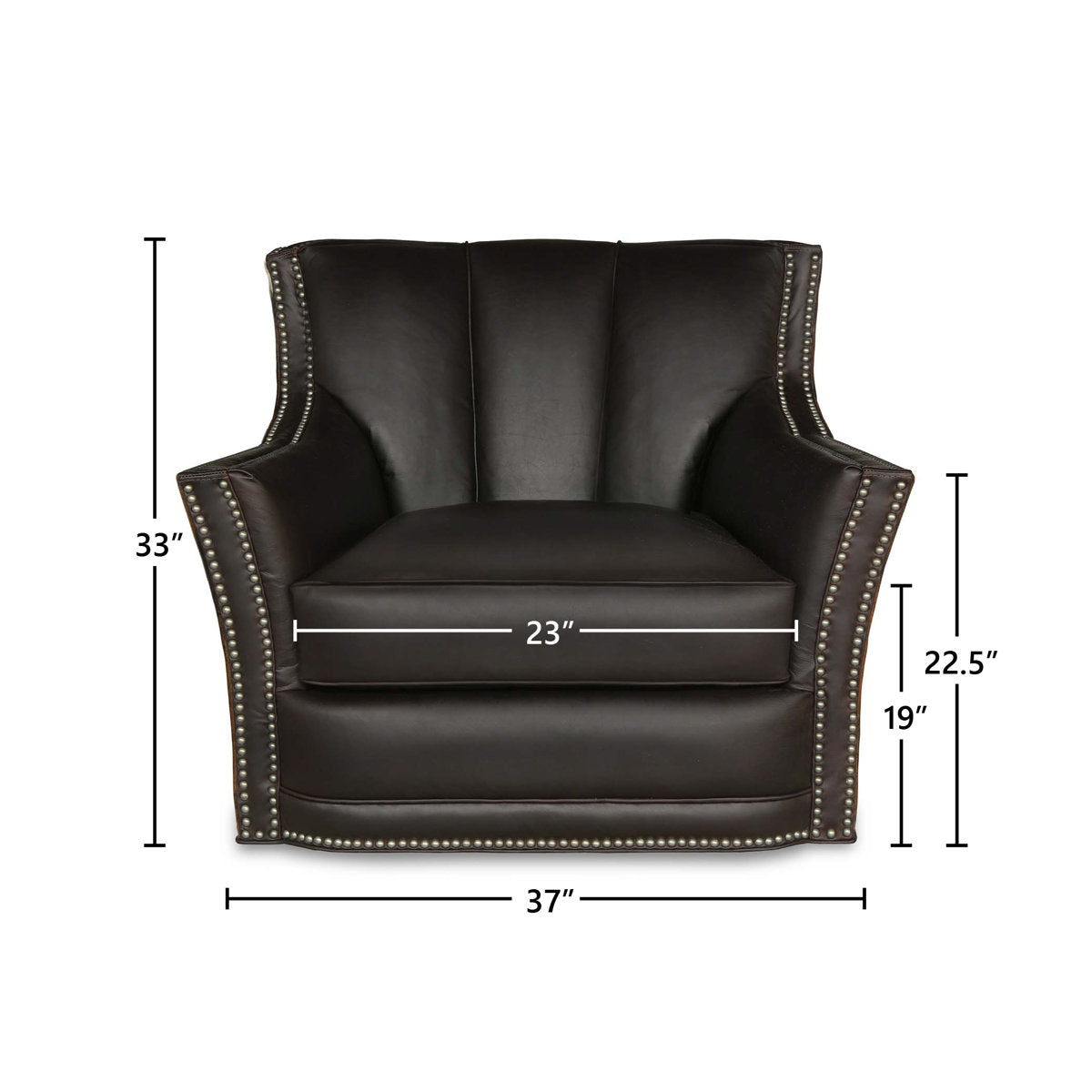 Sophia Leather Swivel Club Chair