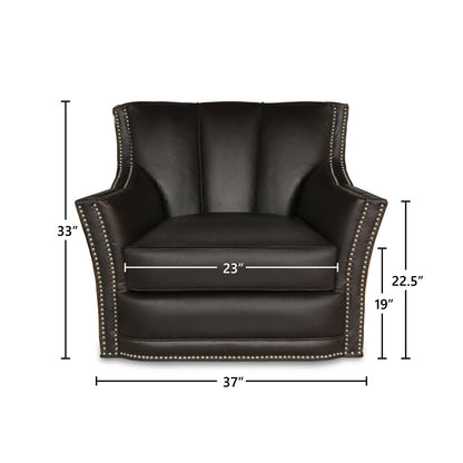 Sophia Leather Swivel Club Chair