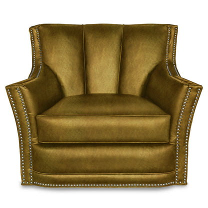 Sophia Leather Swivel Club Chair