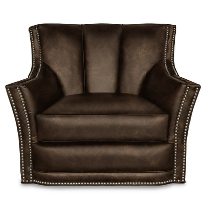 Sophia Leather Swivel Club Chair