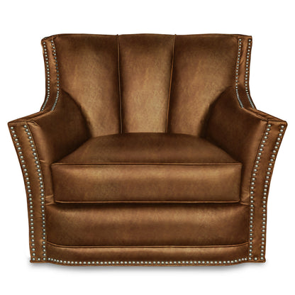 Sophia Leather Swivel Club Chair