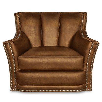 Sophia Leather Swivel Club Chair