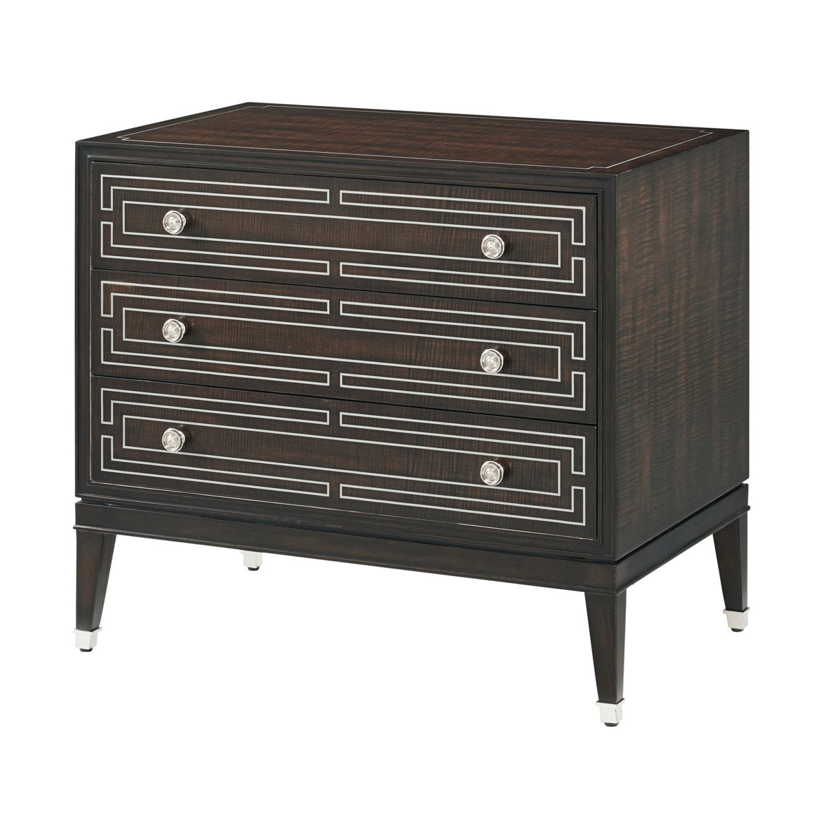 Spencer London 3 - Drawer Solid Wood Nightstand