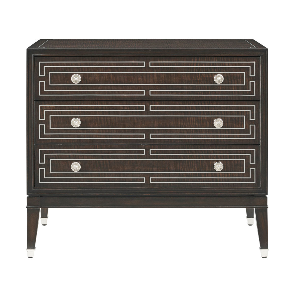 Spencer London 3 - Drawer Solid Wood Nightstand