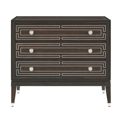 Spencer London 3 - Drawer Solid Wood Nightstand