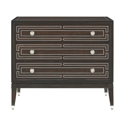Spencer London 3 - Drawer Solid Wood Nightstand