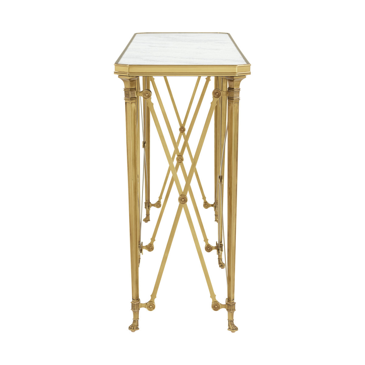 Spencer London 64'' W Marble Console Table