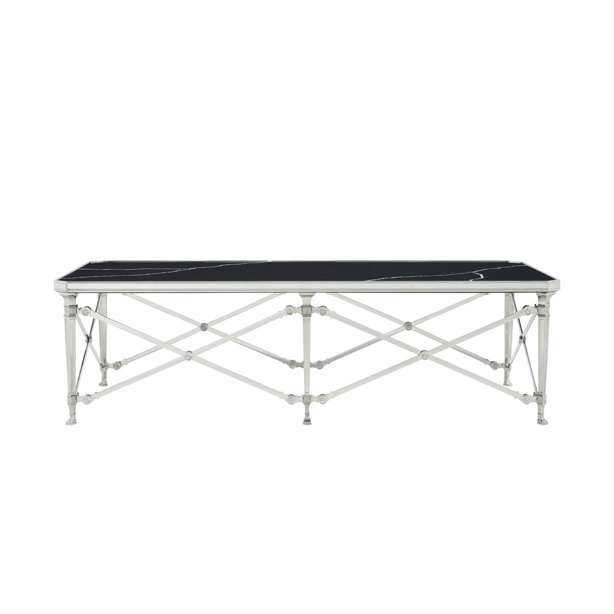 Spencer London Rectangular Nickel Cocktail Table