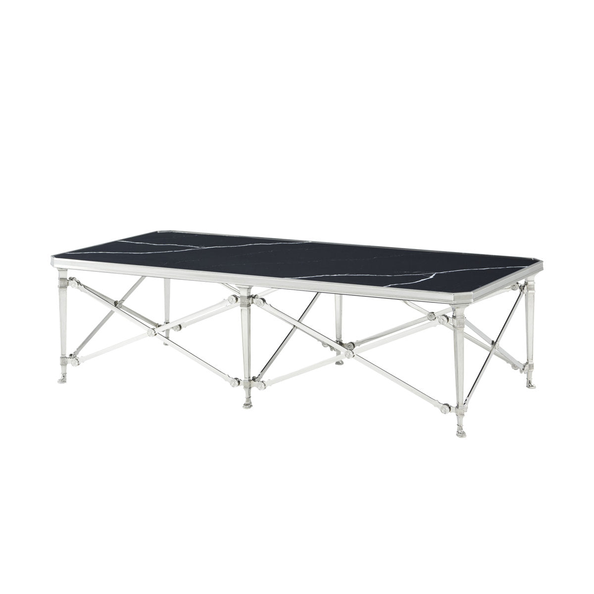Spencer London Rectangular Nickel Cocktail Table