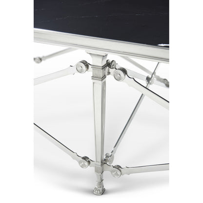 Spencer London Rectangular Nickel Cocktail Table
