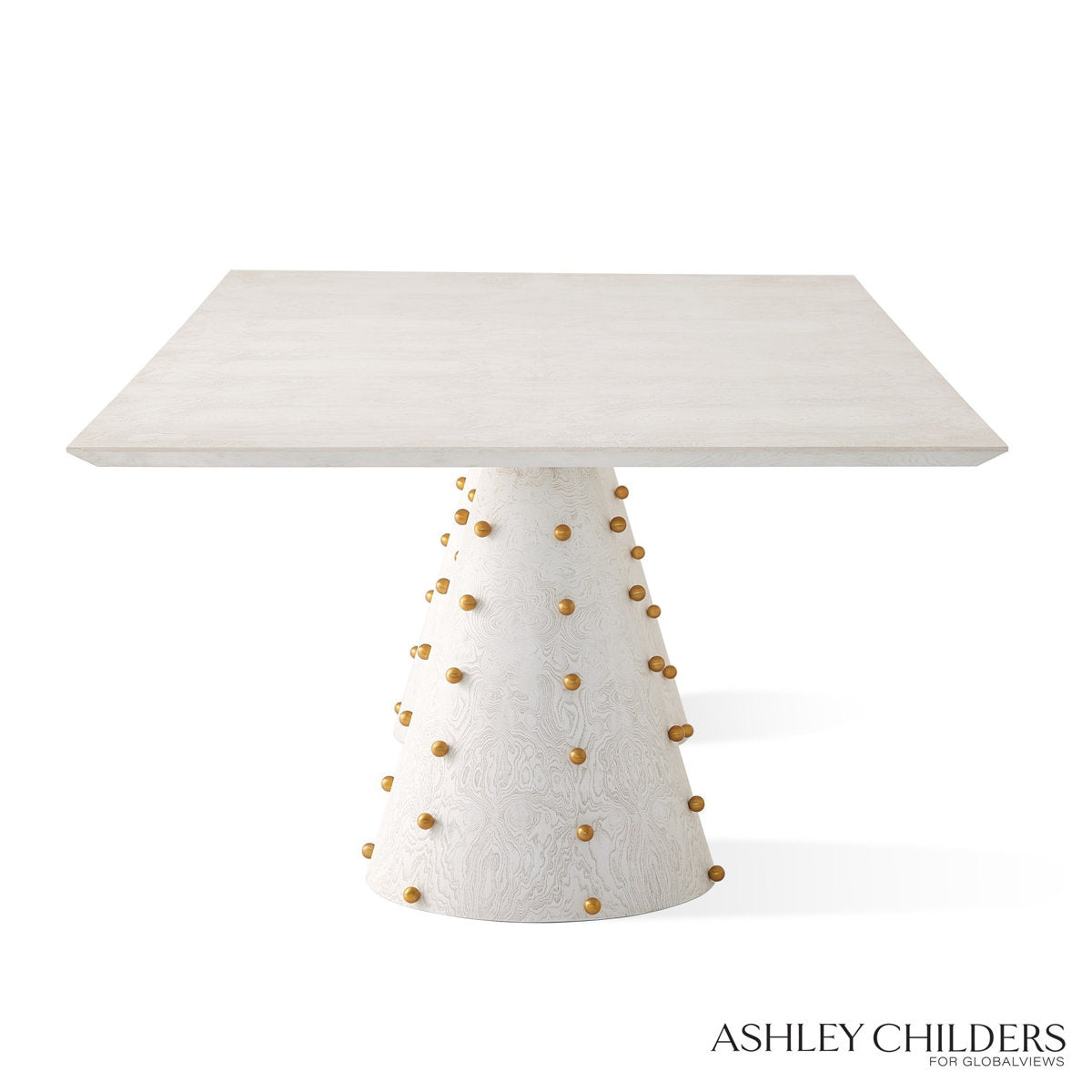 Spheres Rectangle Dining Table-White