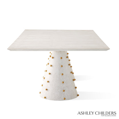 Spheres Rectangle Dining Table-White