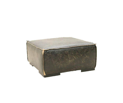 Square Leather Ottoman
