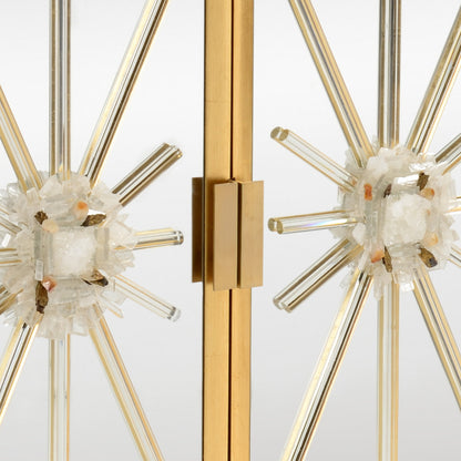 Starburst Solid Wood Accent Cabinet