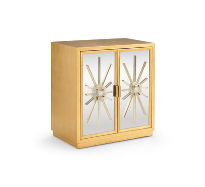 Starburst Solid Wood Accent Cabinet