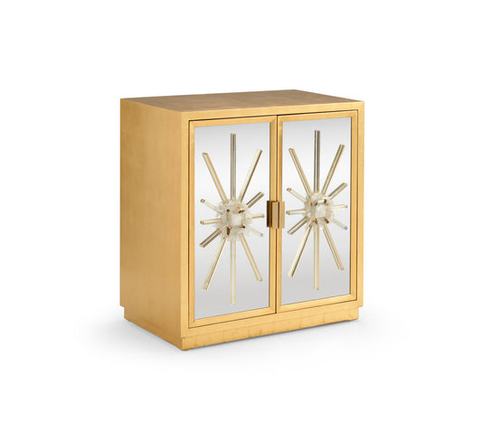 Starburst Solid Wood Accent Cabinet