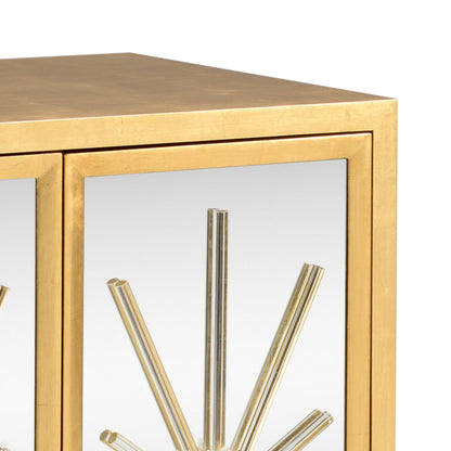 Starburst Solid Wood Accent Cabinet