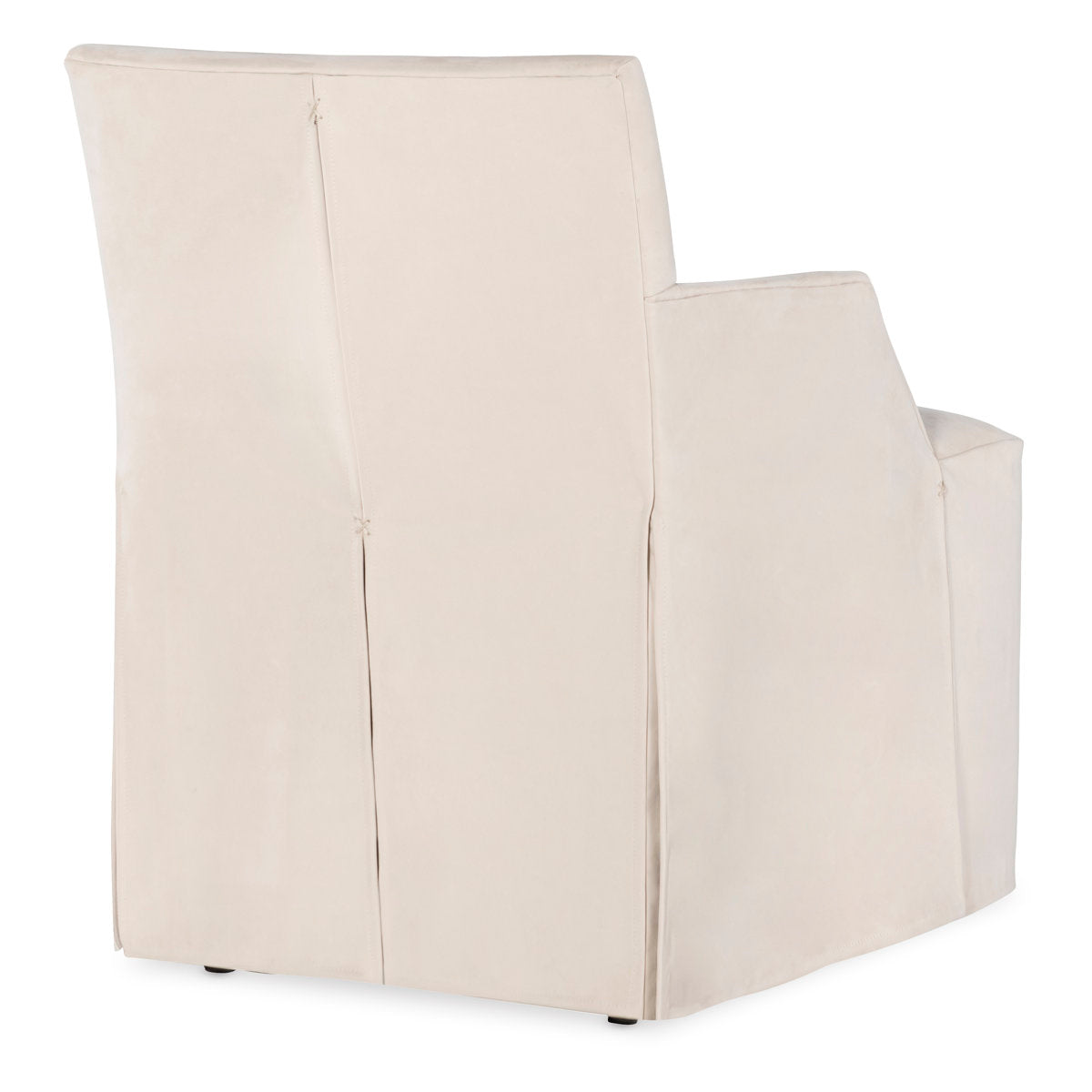 Stefano Skirted Chair - Taupe Suede