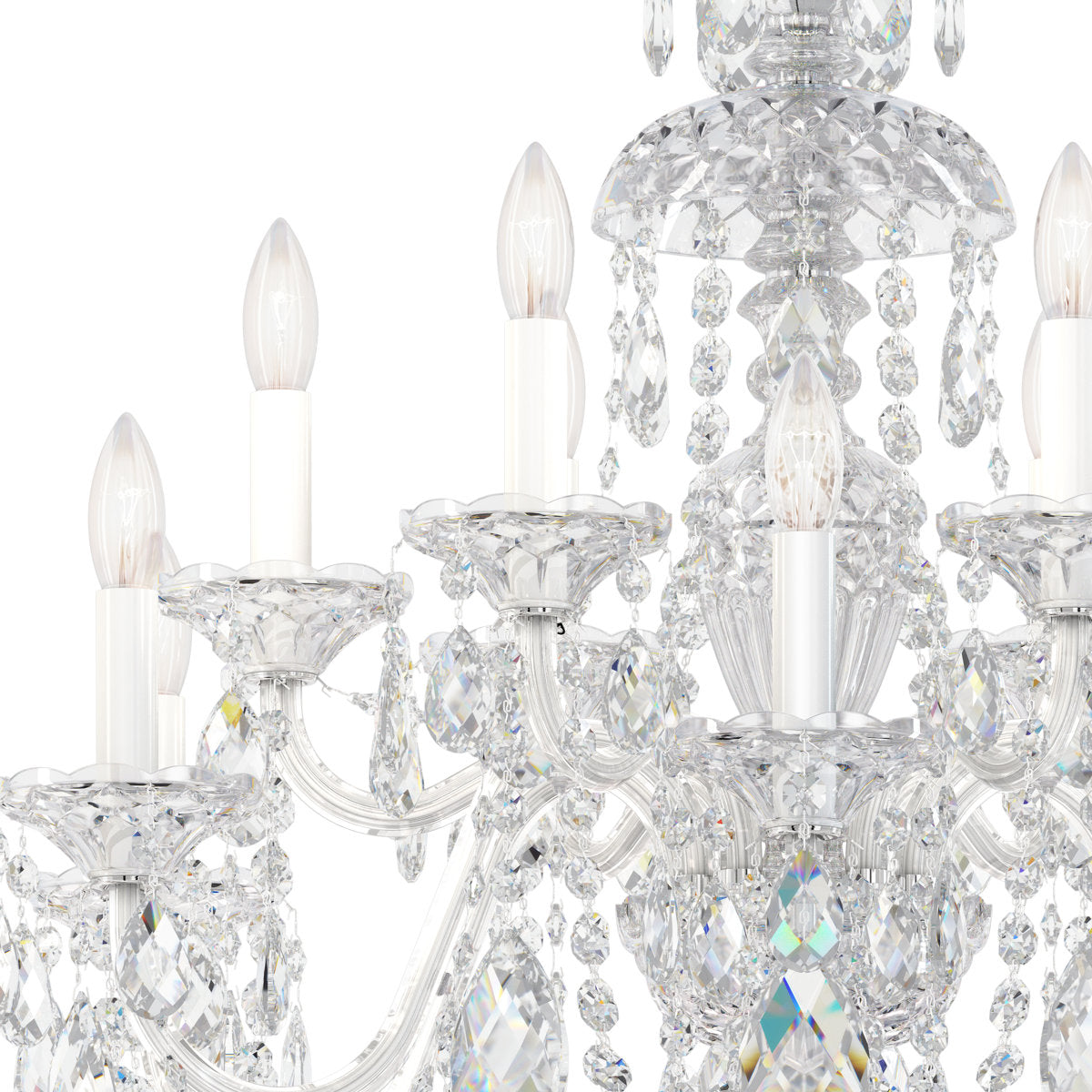 Sterling 12 - Light Glass Chandelier