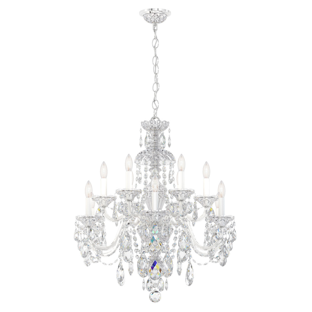 Sterling 12 - Light Glass Chandelier