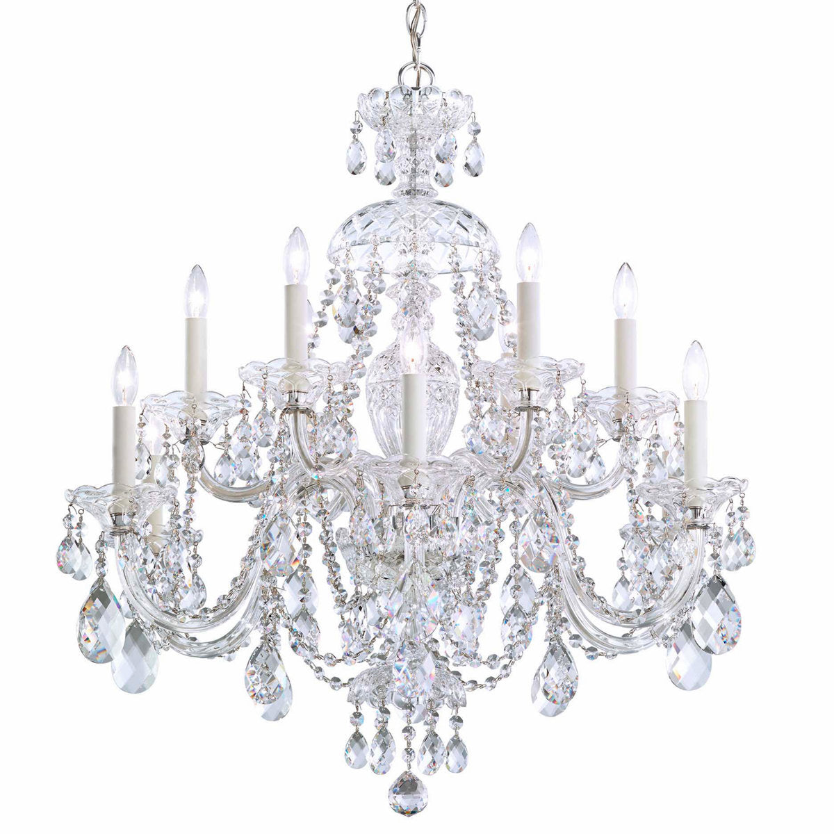 Sterling 12 - Light Glass Chandelier
