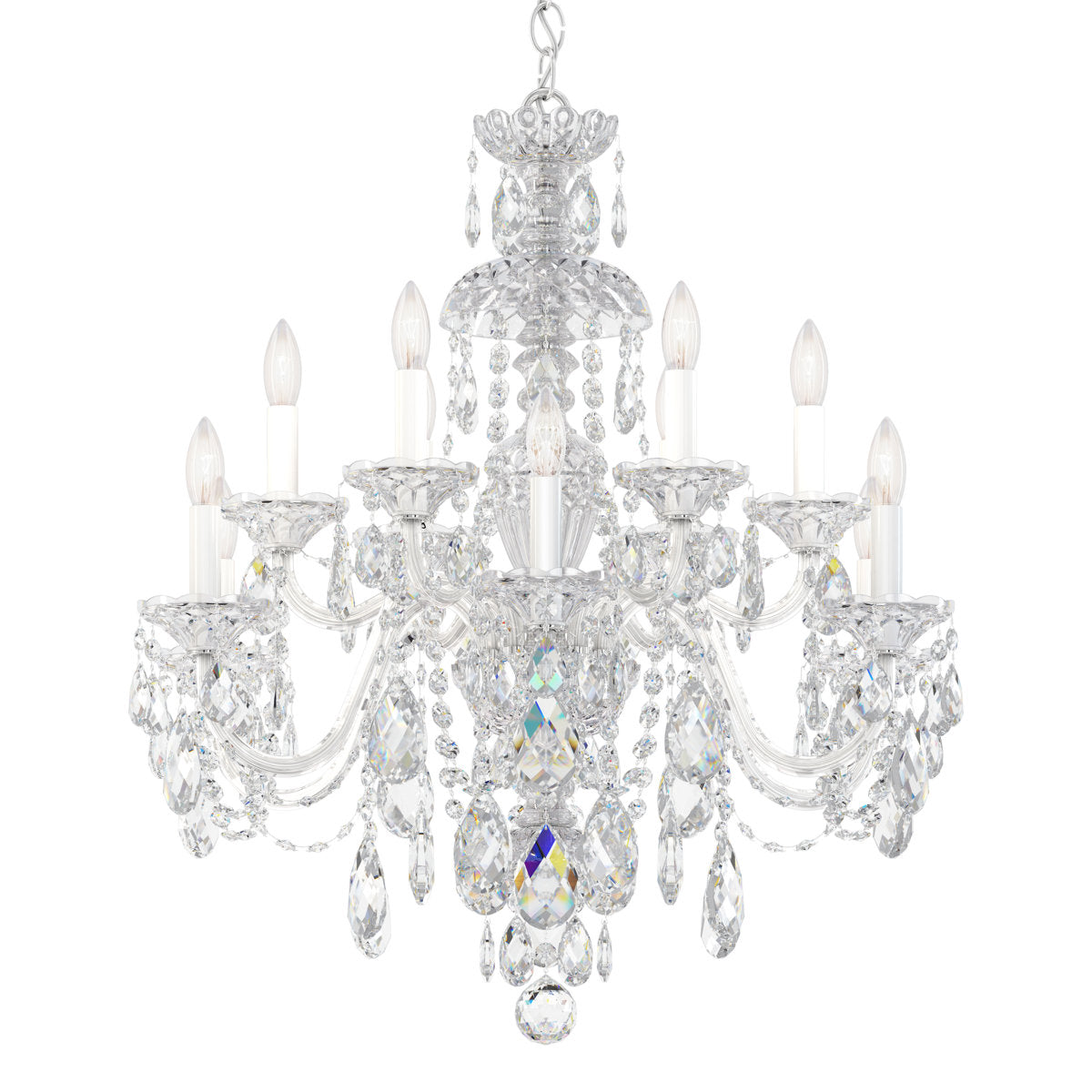 Sterling 12 - Light Glass Chandelier