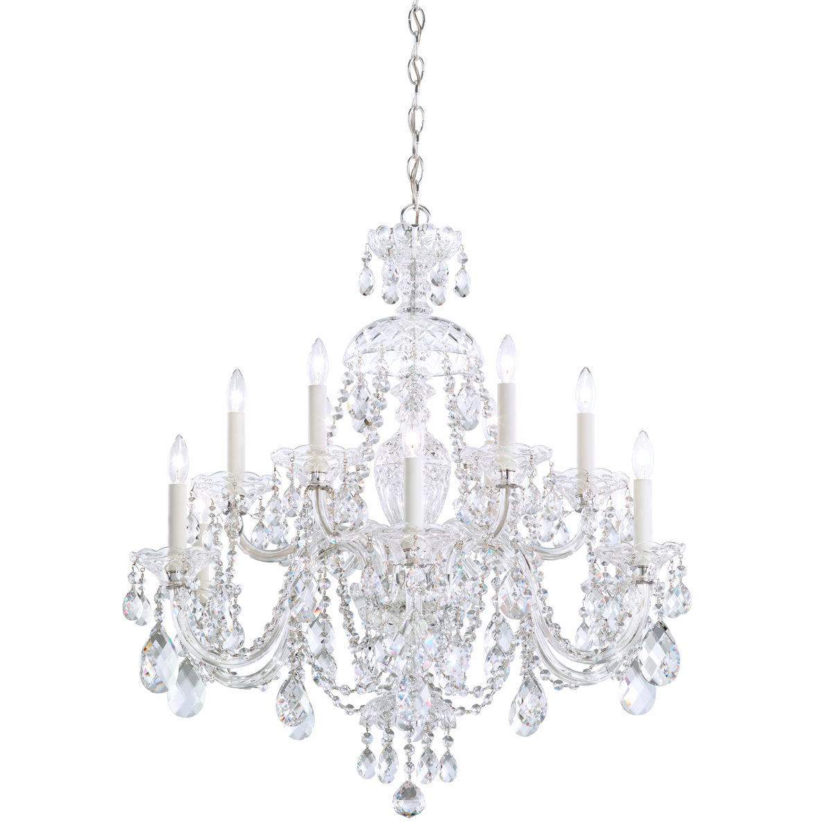 Sterling 12 - Light Glass Chandelier