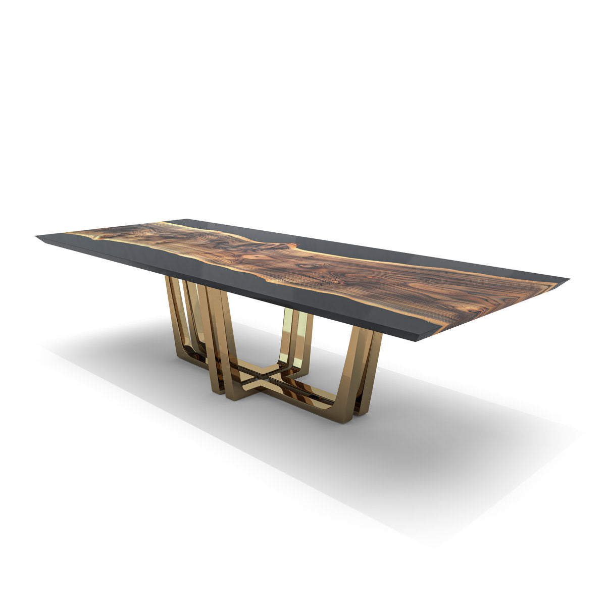 Stheno Walnut Wood Dining Table