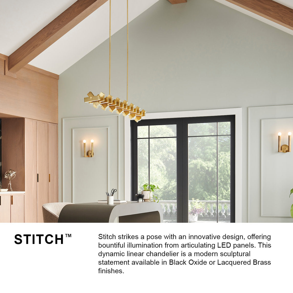 Stitch Steel Dimmable LED Chandelier