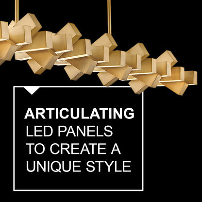 Stitch Steel Dimmable LED Chandelier