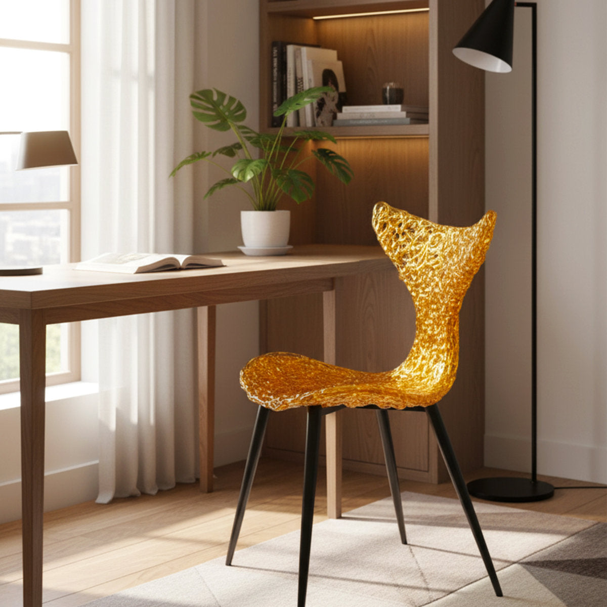 Stitch Wing Back Parsons Chair Dining Chair