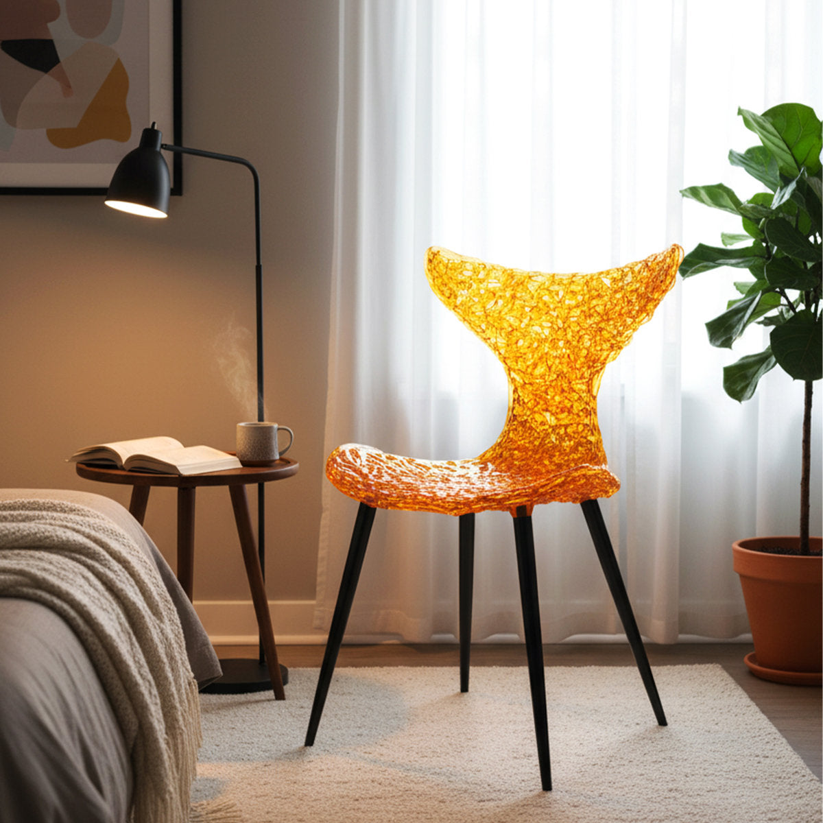 Stitch Wing Back Parsons Chair Dining Chair