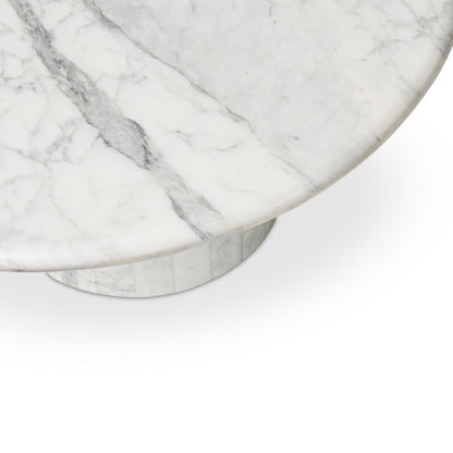 Stuart Marble Coffee Tables-White Calacatta Marble
