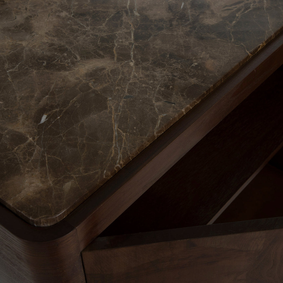 Summit Ash Burl Sideboard - 2 Shelves, Dusk